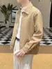 Chaqueta Casual de Solapa para Hombre Estilo Ligero Maduro Transfronterizo Otoño e Invierno Nueva Holgada Estilo Coreano Tendencia Silueta Corta Chaqueta Versátil
