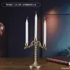 Adorno de Candelabro Retro de Hierro Forjado Europeo Sala de Estar Comedor Decoración de Atmósfera para Cena a la Luz de Velas Decoraciones Creativas para el Hogar