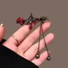 Grampo de Cabelo Vintage com Borboleta e Franja de Rosa para Mulheres, Novo Presilha Lateral, Presilha para Franja da Testa, Acessório de Cabelo Estilo Ins Duckbill