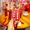 Tarjeta Colgante de Carrillón de Viento de Año Nuevo con Estampado Dorado para Inauguración de Casa, Decoración de Festival, Buena Suerte al Mudarse a una Casa Nueva, Adorno Colgante de Tarjeta de Papel de Campana de Paz y Alegría