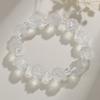 Pulseira Irregular de Cristal Branco Natural de Círculo Único no Atacado, Joia Clássica Fresca e Fashionável para Exportação