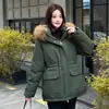 2026 Inverno Nova Moda Versátil Estiloso Quente Estilo Coreano Simples Casaco Feminino de Algodão com Capuz