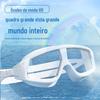 Zijiao atacado óculos de natação adulto grande quadro impermeável anti-névoa grande visão HD transparente proteção ocular revestido óculos de natação