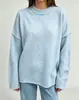 Nuevo suéter pullover de punto suelto de talla grande para mujer de comercio exterior ruso, europeo y americano, nuevo estilo casual perezoso de otoño e invierno