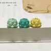 Turquesa Magnesita Lótus Furo Passante Lótus Acessório de Pingente com Contas Artesanal Diy402