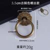 Gaveta de Armário de Medicina Chinesa de Cobre Puro Dourado Puxador de Anel Circular de Furo Único Maçaneta de Porta de Guarda-Roupa Novo Puxador de Gaveta de Latão Chinoiserie