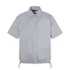Cárdigan de Cuadros Estilo Japonés de Secado Rápido con Dobladillo Cónico, Camisa de Manga Corta para Hombre, Nuevo Estilo de Verano, Top Casual Holgado Maduro para Mujer