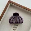 Pequeno prendedor de cabelo garra de abóbora retrô com grão de mármore ABS, novo prendedor de tubarão estilo chinês para mulheres, prendedor para a parte de trás da cabeça com cabelo meio preso