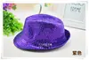 Sombrero Jazz Universal para niños y adultos sombrero de lentejuelas para actuación sombrero de escenario danza sombrero para el Día del Niño