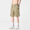 Shorts Masculino de Seda de Gelo, Estilo Fino de Verão, Novo Respirável de Secagem Rápida Fresco Solto Reto Esportivo Casual Versátil de Comprimento Médio