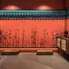 Papel de parede para camarim estilo chinês Palácio Imperial escrita vermelha decorativo adesivos de parede restaurante de hot pot restaurante sala de ioga meditação silenciosa