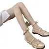 Medias de Malla Jacquard con Cordones para Mujer, Estilo Delgado de Verano, Medias de Malla Negras Talla Grande