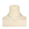 Collar de Conchas y Perlas Estilo Isla de Verano Cadena de Clavícula Azul en Capas Estilo Vacaciones en la Playa Accesorios para Mujer