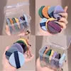 Borla de polvo, borla para base, ultrasuave, doble uso para aplicación en seco y húmedo, adecuada para base, maquillaje y polvo suelto, portátil para viajar