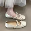 Zapatos de Ballet con Lazo Estilo Nuevo, Punta Cuadrada, Zapatos de Salón de Boca Baja de 3 cm, Zapatos Mary Jane con Aumento Interno de Altura, Suaves y Elegantes, Estilo Francés 2026
