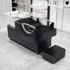 Cama para Lavar el Cabello de Salón de Peluquería Estilo Celebridad de Internet Semi-Reclinable Lavabo Profundo Cama para Lavar el Cabello Salón de Peluquería Cama para Enjuagar Cama para Cuidado y Crecimiento del Cabello