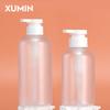Xumin Packaging - Botella de gel de ducha transparente de 300 ml, botella de champú, botella de prensa PET de gran capacidad de 500 ml, botella de loción