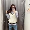 Estilo Japonês Outono 2023 Uniforme Jk Estilo Preppy Botão Flor Solto Gola V Colete Tricô Pulôver Feminino Y451682