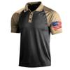 Estação Independente da Amazon Explosões Transfronteiriças Masculina Exterior Bandeira Americana Digital 3D Gola Polo Camiseta Polo