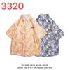 Americano retro ins manga curta camisa floral masculino solto oversize street hip hop marca casual meia manga camisa