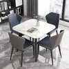 Mesa de Comedor Importada Nórdica de Piedra Sinterizada Mesa Cuadrada Pequeña Mesa Sencilla para Apartamento Pequeño Juego de Mesa y Sillas Mesa de Recepción y Negociación Mesa de Comedor para el Hogar