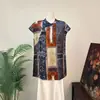 Zhi LiNovo Estilo Chinês Color-Blocking Retrô Top Ao Dai Modelo Novo Verão 2026 Gola Alta Estilo Nacional Cheongsam Melhorado para Mulheres