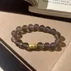 "Original" Amatista Púrpura Gris Ahumada Natural Ágata Gris Transparente Hielo Pulsera de Buda Nuevo Estilo Chino Pulsera Antigua Venta al por Mayor