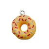 Colgante de Resina de Donut Multicolor Transfronterizo Accesorios Hechos a Mano DIY Pendientes Collar Pulsera Llavero Accesorios para Joyería