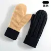 Guantes de Punto de Nuevo Estilo para Mujer Amazon Invierno Doble Capa Forro Polar Gruesos Calientes Guantes Mitones para Ciclismo