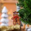 Resina de Natal Gingerbread Man Pequeno Pingente Árvore de Natal Festa Decoração de Janela Pingente Decorações de Natal