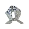 Bufanda de Cuello Transpirable 100% Algodón Suave y Amigable con la Piel, Pañuelo de Cabeza de Lunares y Cachemir, Bufanda Individual Coreana de Exportación, Bufanda de Seda
