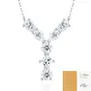 Collar de moda de comercio exterior estilo ins de lujo ligero nicho, nuevo accesorio de collar 925 de plata transfronterizo que no se decolora para mujeres en verano