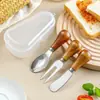 Dispensador de Mantequilla Cortador de Queso Bloque Almacenamiento Caja de Queso Herramienta para Queso y Mantequilla con Tapa para Congelar Refrigerador