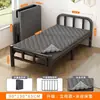 Cama de solteiro dobrável simples para uso doméstico, cama de cochilo para adultos, cama de casal para quarto, cama extra para moradia de aluguel, cama de ferro de painel duro portátil