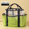 Bolsa de Playa Transfronteriza Gran Capacidad Portátil Bolsa de Almacenamiento para Artículos de Tocador Fitness Doble Capa con Compartimentos de Malla Bolsa de Almacenamiento de Viaje para Natación