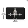 Parches bordados con temática de fitness, parche táctico de moral con patrón de calavera de animal levantando pesas, parche de decoración para ropa