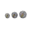 Seiko Diamante Mortero Separador Cuentas S925 Plata de Ley Pinzas Pluma de Cobre Cuentas de Plata Cuenta Redonda Accesorios DIY Pulsera Xizang Accesorios de Plata