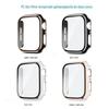 Adequado para Capa Protetora Iwatch6, Capa de PC Galvanizada Abrangente + Capa Integrada com Película de Vidro Temperado, Capa para Apple Watch
