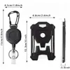 Chaveiro de Mochila com Fivela Retrátil Transfronteiriça Rebote Automático Preto Fivela Fácil de Puxar Porta Cartão PC Crachá Identificação Fivela Fabricante