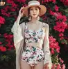 Nuevo Bikini Estilo Coreano Pecho Pequeño Push-Up Control de Barriga Adelgazante Estilo Ins Baño Termal Traje de Baño de Dos Piezas para Mujer