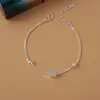 Pulseira de Prata Estudantil que Preserva a Cor para Mulheres, Pulseira Simples, Joias Estilo Coreano de Estrela e Borboleta, Fabricante de Presentes da Moda, Comércio Exterior