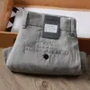 Calça Masculina de Linho 100% Verão Fina Cinza Claro Respirável Clássica Versátil High-End Business Reta Solta Casual