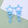 Fecho de Lagosta Estrela de Cinco Pontas Pintada Colorida Fecho de Porta Cor de Doce Pingente de Bolsa Acessórios de Joias Artesanais Decoração de Chaveiro