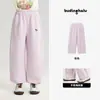 Pantalones Infantiles Pudding Haru Modelo Nuevo Primavera 2026 Bordado de Pony Pantalones Casuales Pantalones Largos Rectos Sueltos para Niñas