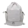 Bolsa con cordón para deportes al aire libre con separación húmeda y seca, bolsa de viaje para viajes cortos, compartimento separado para zapatos, bolsa de natación, mochila para el día a día
