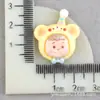 Oso Pequeño Pegamento de Crema Casero DIY Hecho a Mano Dibujos Animados Accesorios de Resina Serie Estilo Pastoral Material para Tocado Parche para Pasador