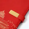Cuaderno de Oficina Estilo Chino Tamaño A5 con Hebilla Metálica y Logo Impreso, Cuaderno de Registro de Estudio Simple para Negocios al por Mayor