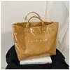 Bolso de mano de papel DuPont de gran capacidad, bolsa de mano transparente impermeable de PVC para el día a día, bolso de viaje versátil de moda