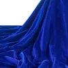 Tecido de veludo com fio dourado azul royal cortina de palco azul profundo toalha de mesa de conferência tecido de cortina de fundo de veludo azul