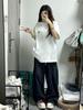 Playera Universitaria de Algodón Puro Dulce y Fresca de Manga Corta para Mujer, Top Estampado de Media Manga, Estilo Harajuku, Estilo Japonés, Talla Extra